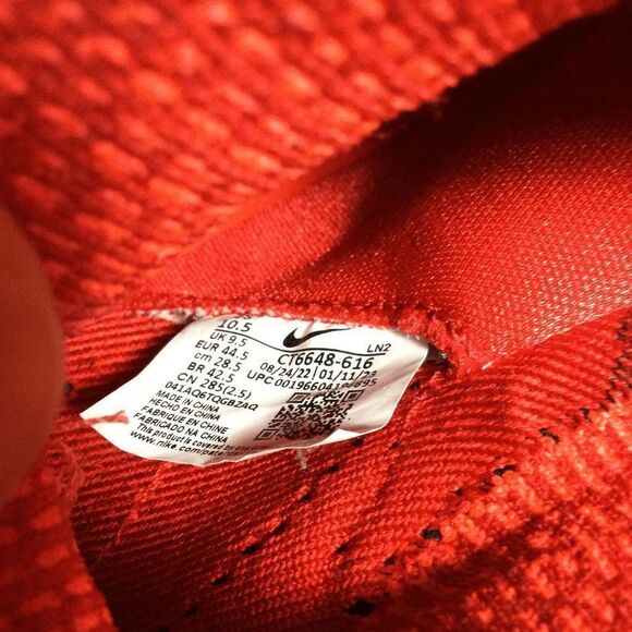 Nike Alpha Menace Elite 3 Football Cleats Red White CT6648-616 Men's Size 10.5 - Picture 7 of 7